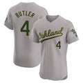 Silnrao Athletics #4 Lawrence Butler player Gray Limited Away Stitched Jersey