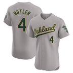 Silnrao Athletics #4 Lawrence Butler player Gray Elite Road Stitched Jersey