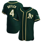 Silnrao Athletics #4 Lawrence Butler player Green Authentic Alternate Stitched Jersey