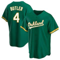 Silnrao Athletics #4 Lawrence Butler player Green Replica Kelly Alternate Stitched Jersey