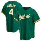 Silnrao Athletics #4 Lawrence Butler player Green Replica Kelly Alternate Stitched Jersey