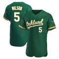 Silnrao Athletics #5 Jacob Wilson Green Authentic Kelly Alternate Stitched Jersey