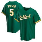 Silnrao Athletics #5 Jacob Wilson Green Kelly Alternate Stitched Jersey