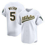 Silnrao Athletics #5 Jacob Wilson White Limited Home Stitched Jersey