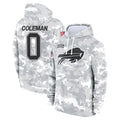 Silnrao B.Bills #0 Keon Coleman Player Arctic Camo Salute to Service Hoodies Stitched Jerseys