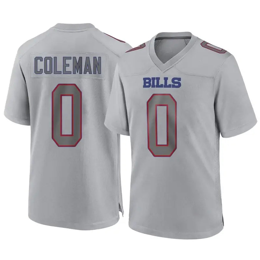Silnrao B.Bills #0 Keon Coleman Player Gray Game Stitched Jerseys