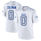 Silnrao B.Bills #0 Keon Coleman Player White Rivalries Collection Game  Stitched Jerseys