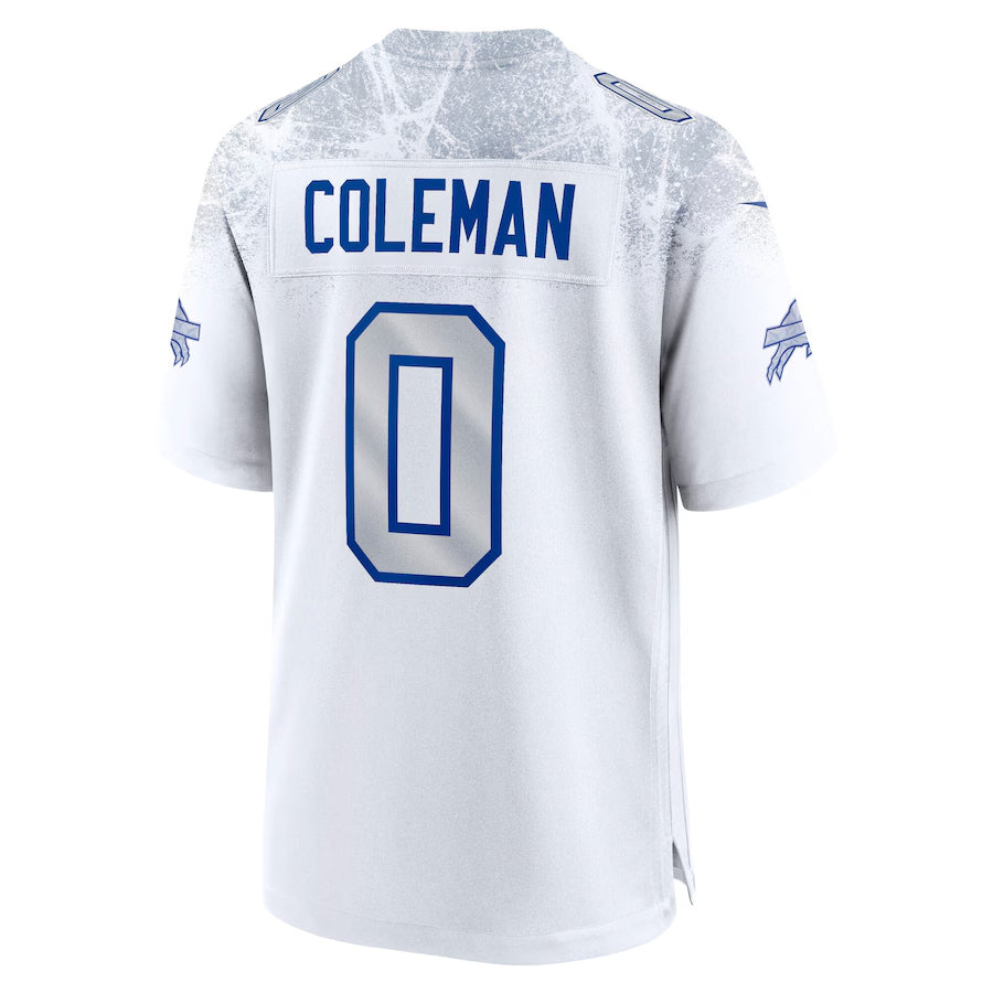 Silnrao B.Bills #0 Keon Coleman Player White Rivalries Collection Game Stitched Jerseys