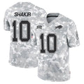 Silnrao B.Bills #10 Khalil Shakir Player Arctic Camo Salute to Service Limited  Stitched Jerseys