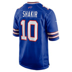 Silnrao B.Bills #10 Khalil Shakir Player Royal Game  Stitched Jerseys