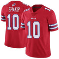 Silnrao B.Bills #10 Khalil Shakir Player Vapor F.U.S.E. Limited Red Stitched Jerseys