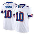 Silnrao B.Bills #10 Khalil Shakir Player Vapor F.U.S.E. Limited White  Stitched Jerseys