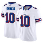 Silnrao B.Bills #10 Khalil Shakir Player Vapor F.U.S.E. Limited White  Stitched Jerseys