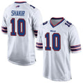Silnrao B.Bills #10 Khalil Shakir Player White Home Game  Stitched Jerseys