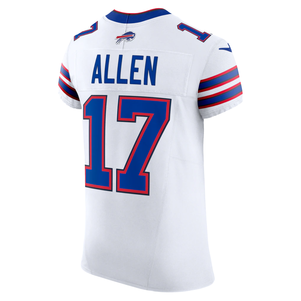 Silnrao B.Bills #17 Josh Allen White Vapor F.U.S.E. Elite Stitched Jerseys