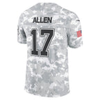 Silnrao B.Bills #17 Josh Allen Player Arctic Camo Salute to Service Limited Stitched Jerseys
