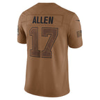 Silnrao B.Bills #17 Josh Allen Player Brown Salute To Service Limited  Stitched Jerseys