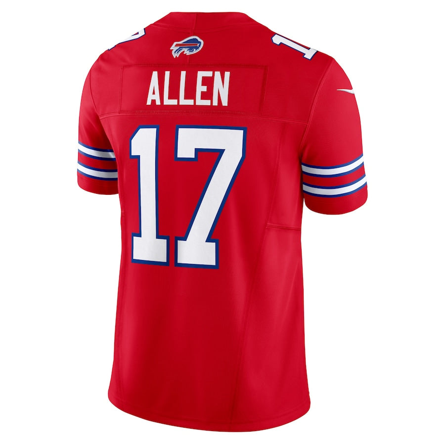 Silnrao B.Bills #17 Josh Allen Player Red Vapor F.U.S.E. Limited Stitched Jerseys