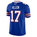 Silnrao B.Bills #17 Josh Allen Player Royal Vapor F.U.S.E. Limited Stitched Jerseys