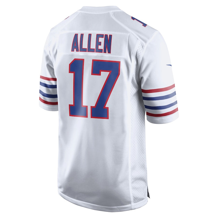 Silnrao B.Bills #17 Josh Allen Player White Limited Game Stitched Jerseys