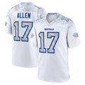 Silnrao B.Bills #17 Josh Allen Player White Rivalries Collection Game Stitched Jersey