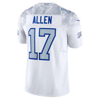Silnrao B.Bills #17 Josh Allen Player White Rivalries Collection Vapor Limited Stitched Jerseys