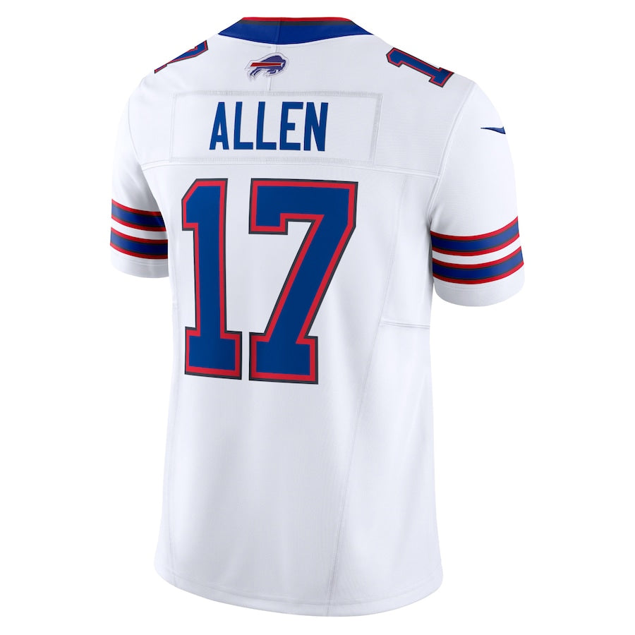 Silnrao B.Bills #17 Josh Allen Player White Vapor F.U.S.E. Limited Stitched Jerseys