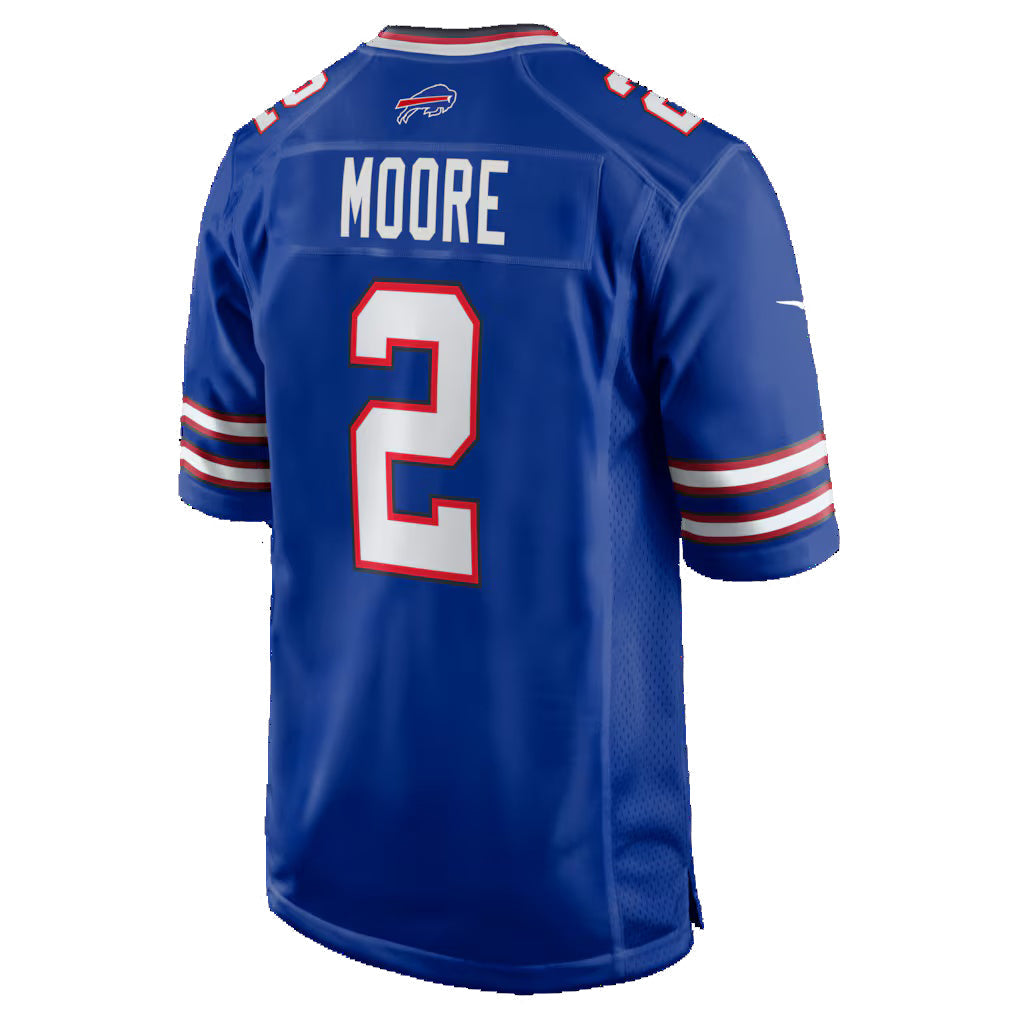Silnrao B.Bills #2 D.J. Moore Royal Game Stitched Jerseys