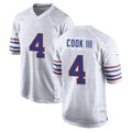 Silnrao B.Bills #4 James Cook III Player White Alternate Game Stitched Jerseys