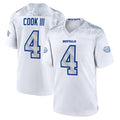 Silnrao B.Bills #4 James Cook III Player White Rivalries Collection Game Stitched Jerseys