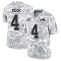 Silnrao B.Bills #4 James Cook Player Arctic Camo Salute to Service Limited Stitched Jerseys