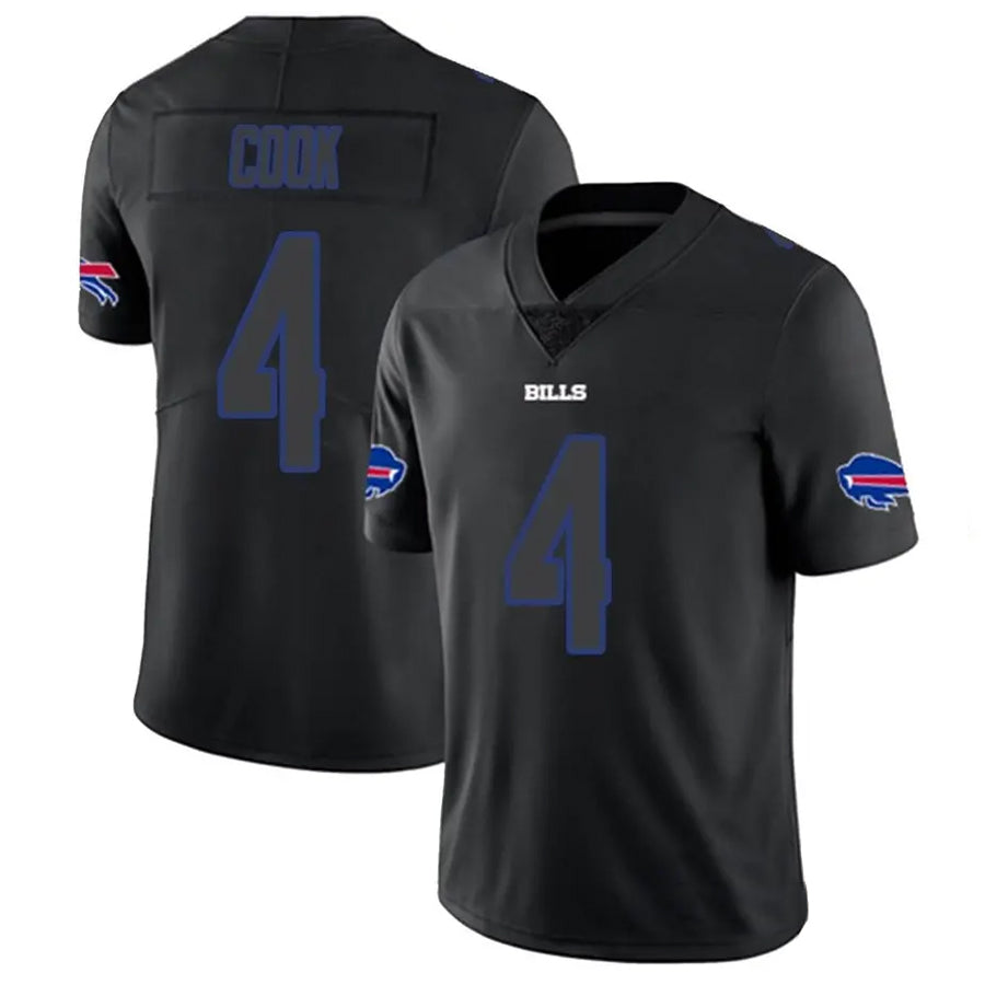 Silnrao B.Bills #4 James Cook Player Black Limited  Stitched Jerseys