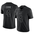 Silnrao B.Bills #4 James Cook Player Black RFLCTV Limited Stitched Jerseys