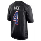 Silnrao B.Bills #4 James Cook Player Carbon Black Fashion Stitched Jerseys