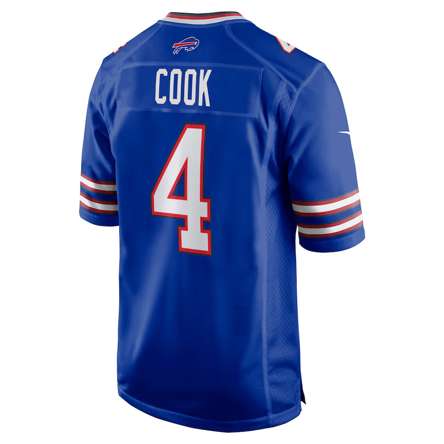 Silnrao B.Bills #4 James Cook Player Royal Home Game Stitched Jerseys