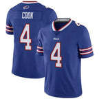 Silnrao B.Bills #4 James Cook Player Royal Vapor F.U.S.E. Limited  Stitched Jerseys