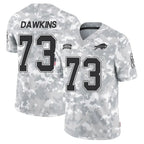 Silnrao B.Bills #73 Dion Dawkins Player Arctic Camo Salute to Service Limited  Stitched Jerseys