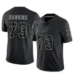 Silnrao B.Bills #73 Dion Dawkins Player Black RFLCTV Limited Stitched Jerseys