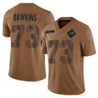 Silnrao B.Bills #73 Dion Dawkins Player Brown Salute To Service Limited  Stitched Jerseys