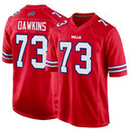 Silnrao B.Bills #73 Dion Dawkins Player Red Home Game Stitched Jerseys