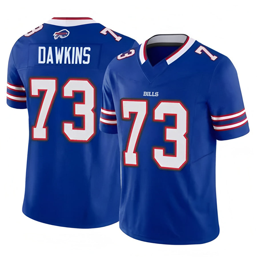 Silnrao B.Bills #73 Dion Dawkins Player Vapor F.U.S.E. Limited Royal  Stitched Jerseys