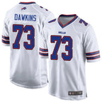 Silnrao B.Bills #73 Dion Dawkins Player White Home Game  Stitched Jerseys