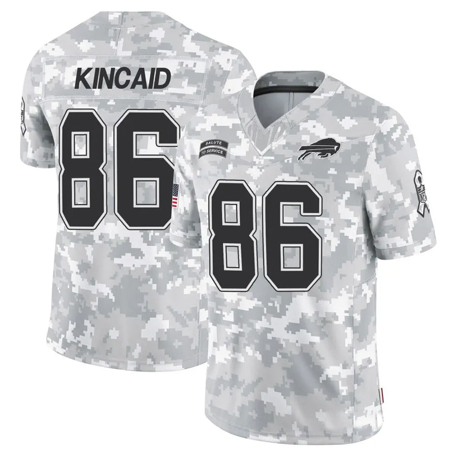Silnrao B.Bills B.Bills #86 Dalton Kincaid Player Arctic Camo Salute to Service Limited Stitched Jerseys