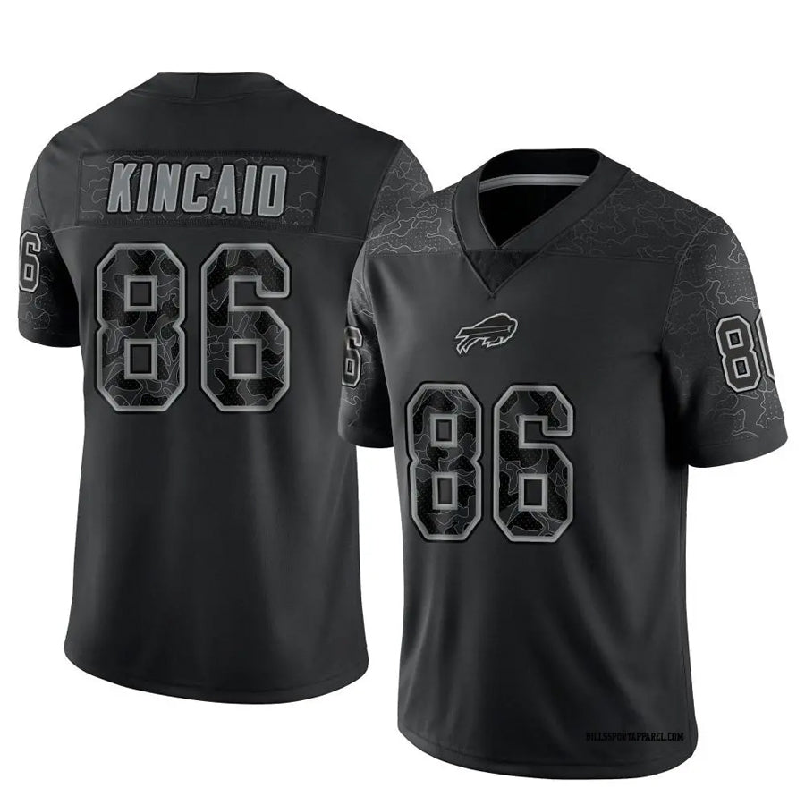 Silnrao B.Bills #86 Dalton Kincaid Player Black RFLCTV Limited  Stitched Jerseys