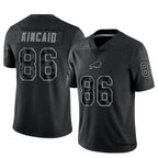 Silnrao B.Bills #86 Dalton Kincaid Player Black RFLCTV Limited  Stitched Jerseys