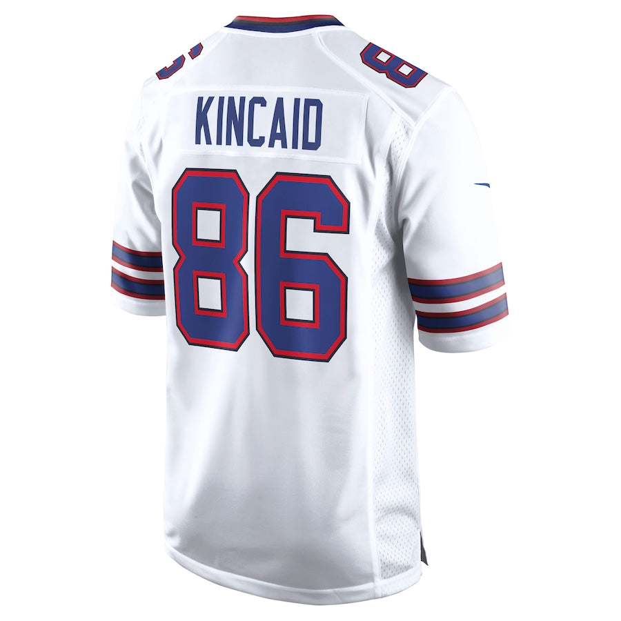 Silnrao B.Bills #86 Dalton Kincaid Player White Home Game Stitched Jerseys