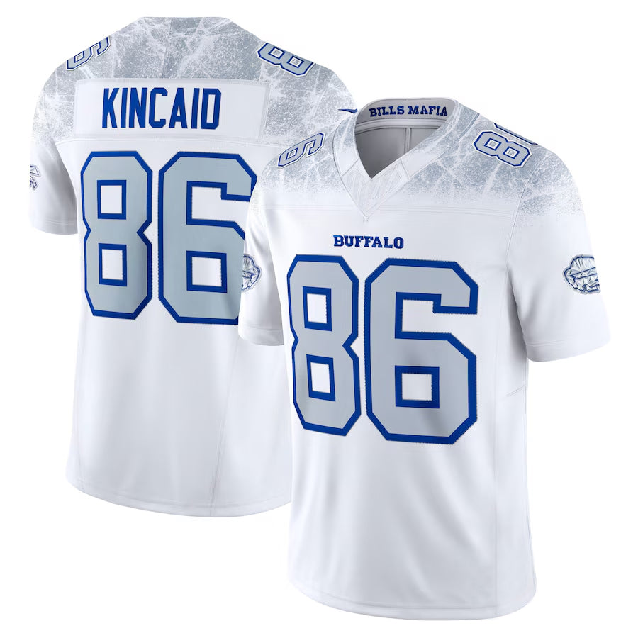 Silnrao B.Bills #86 Dalton Kincaid Player White Rivalries Collection Vapor Limited Stitched Jerseys