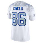Silnrao B.Bills #86 Dalton Kincaid Player White Rivalries Collection Vapor Limited  Stitched Jerseys