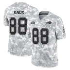 Silnrao B.Bills #88 Dawson Knox Player Arctic Camo Salute to Service Limited Football Jerseys