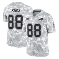 Silnrao B.Bills #88 Dawson Knox Player Arctic Camo Salute to Service Limited Stitched Jerseys